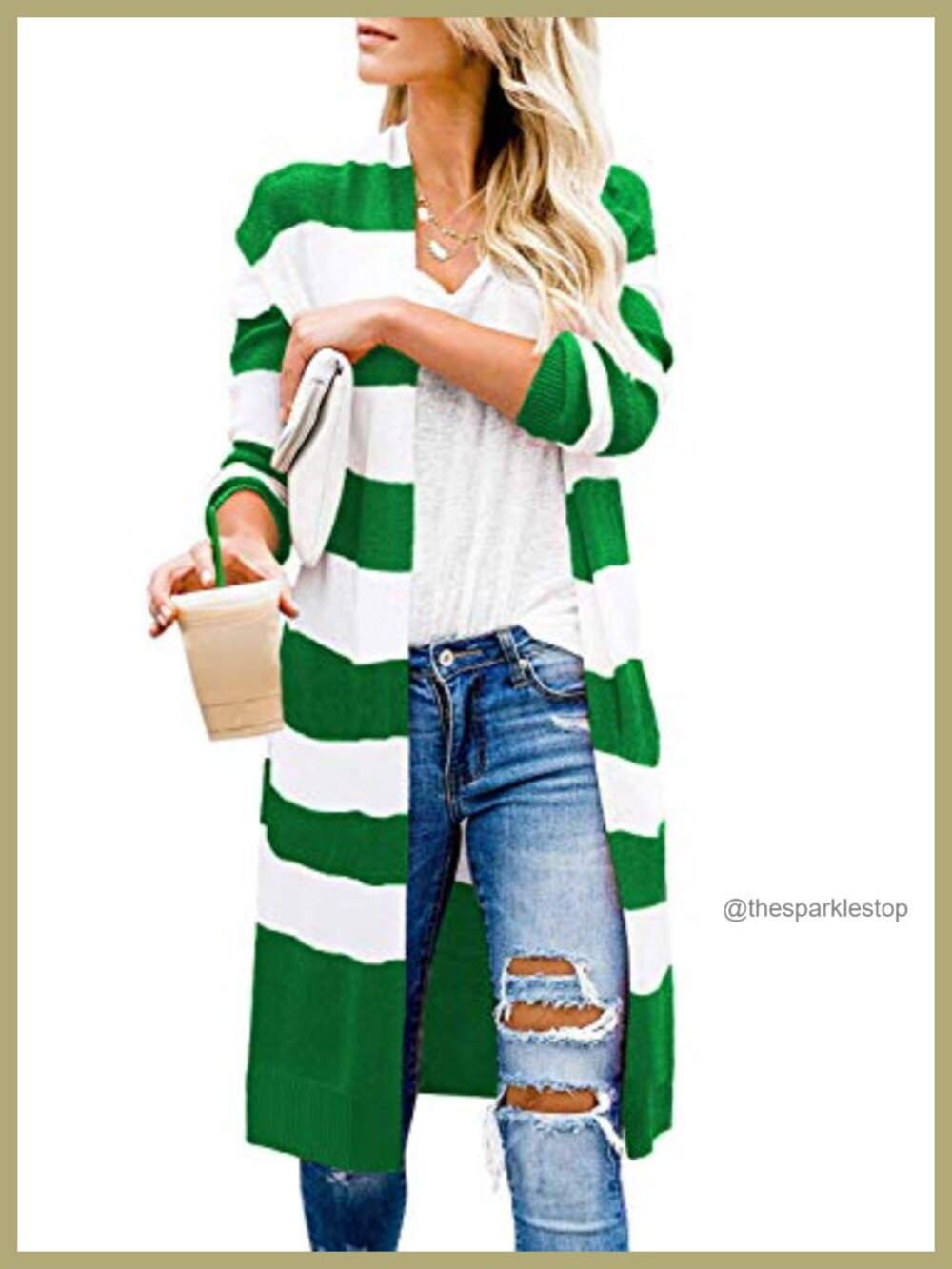 Women's Long Open Front Knit Cardigan Sweater Loose Casual Knee Length